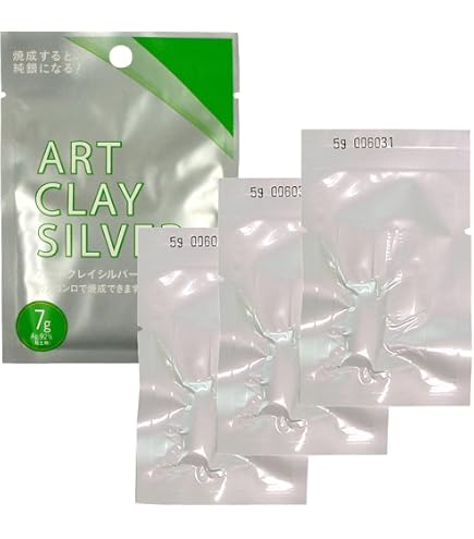 Amazon.co.jp: 相田化学工業 銀粘土 アートクレイシルバー 50g A-275
